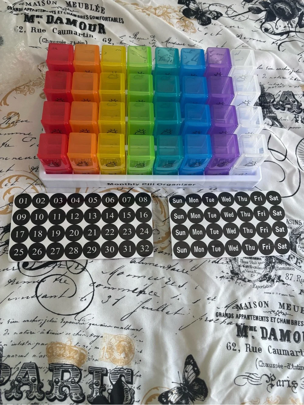 One Month Pill Organizer - Multi Color